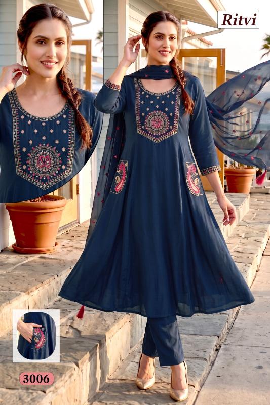 Desi kudi ritvi 3pcs best wholesale kurti market in delhi